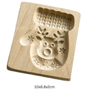 Houten koekjesvorm in kerstthema