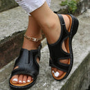 Dames Open-teen Wig-sandalen