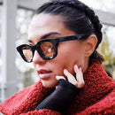 Stijlvolle Vierkante Retro Zonnebril