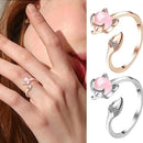 Verstelbare Zilveren Vos Ring