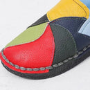 Dames Zachte Leren Gestikte Instappers