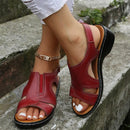 Dames Open-teen Wig-sandalen