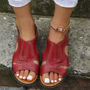 Dames Open-teen Wig-sandalen