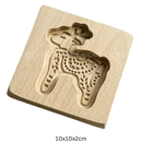 Houten koekjesvorm in kerstthema