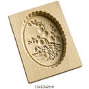 Houten koekjesvorm in kerstthema