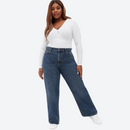 Grote Maat Wijde Pijpen Jeans