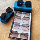 Oversized Vierkante Zonnebril met Gradient