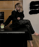 Dames Bloemen Kant Broek