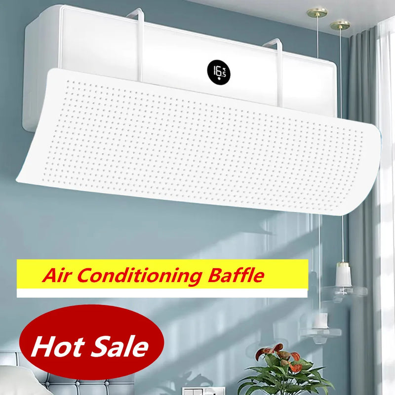 Airconditioner Winddeflector Wit 90x27cm ABS Universaal voor Wandmontage