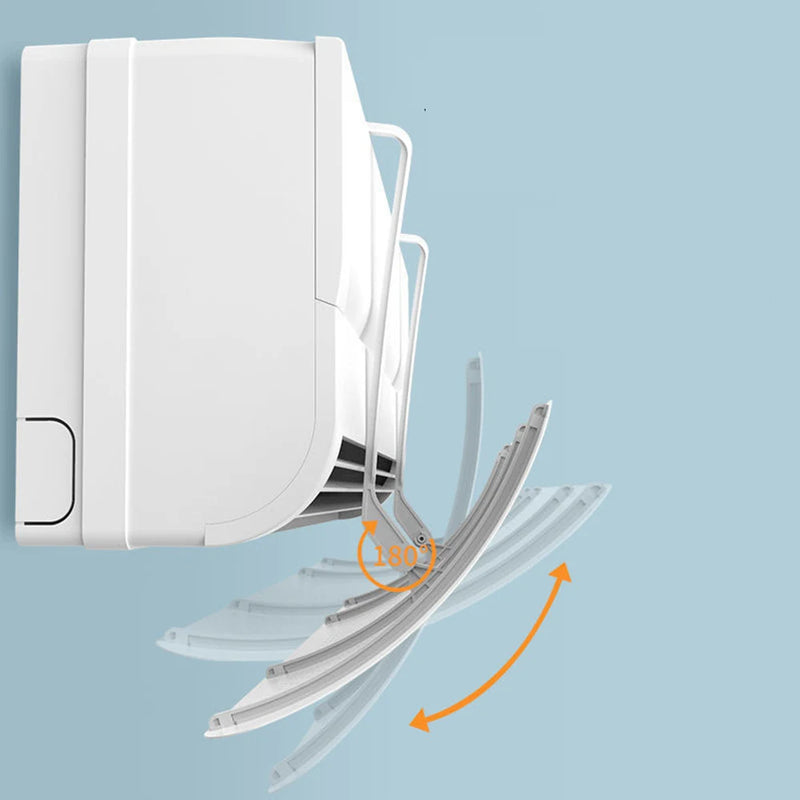 Airconditioner Winddeflector Wit 90x27cm ABS Universaal voor Wandmontage