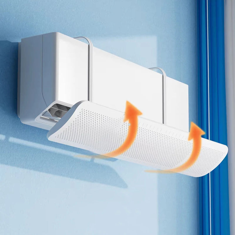 Airconditioner Winddeflector Wit 90x27cm ABS Universaal voor Wandmontage