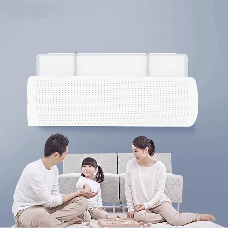 Airconditioner Winddeflector Wit 90x27cm ABS Universaal voor Wandmontage