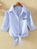 Chiffon Blouse Dames Korte Mouwen - Luchtige Zomertop