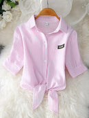 Chiffon Blouse Dames Korte Mouwen - Luchtige Zomertop