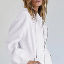 Dames Sweatshirt met Rits – Effen Grijs, Lange Mouwen, Comfortabel voor Herfst en Winter 10