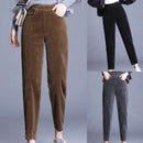 Dikke Casual Harembroek Dames van Corduroy met Hoge Taille voor Herfst en Winter - Comfortabele Harem Broeken