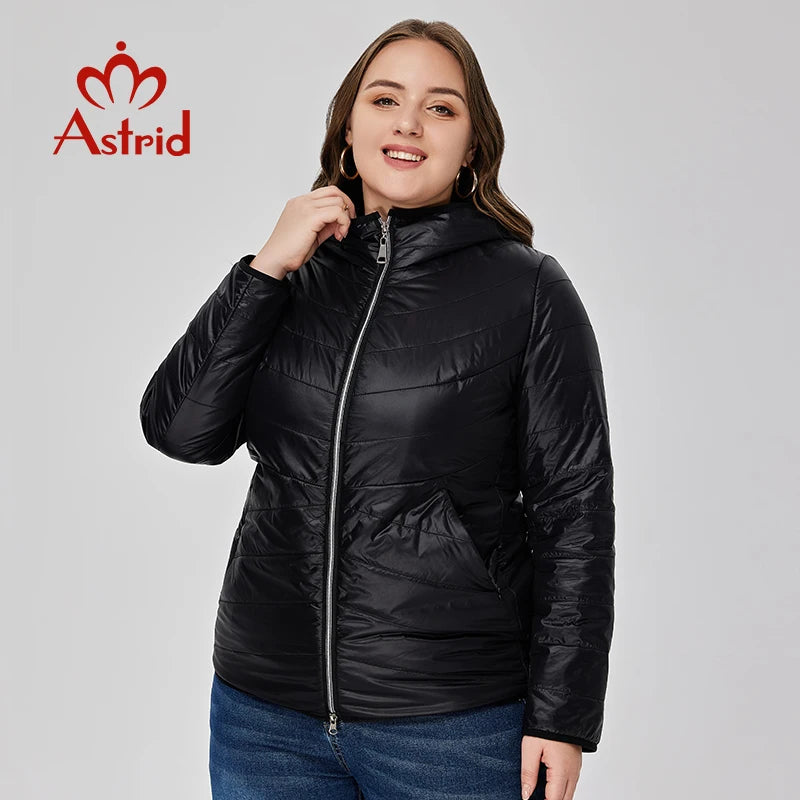 Gewatteerde Dames Jas met Capuchon – Korte Parka voor Plus Size, Comfortabele Pasvorm en Trendy Look 2