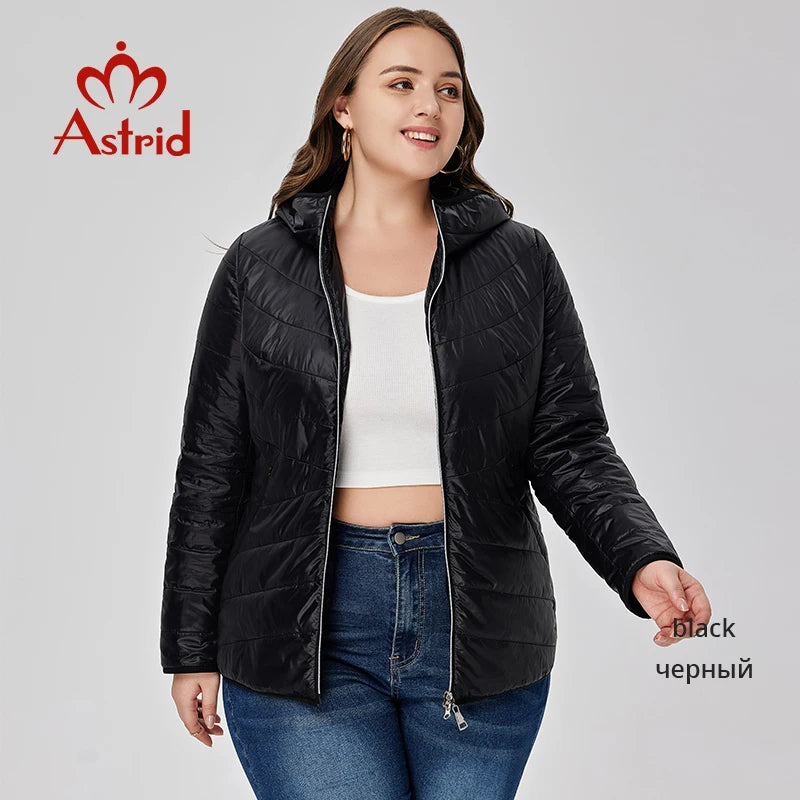 Gewatteerde Dames Jas met Capuchon – Korte Parka voor Plus Size, Comfortabele Pasvorm en Trendy Look 6