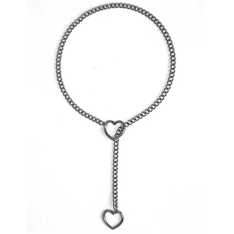 Hartvormige Choker Ketting voor Vrouwen – Verstelbare Punk Rock Halsketting Choker met Uniek Ontwerp 2