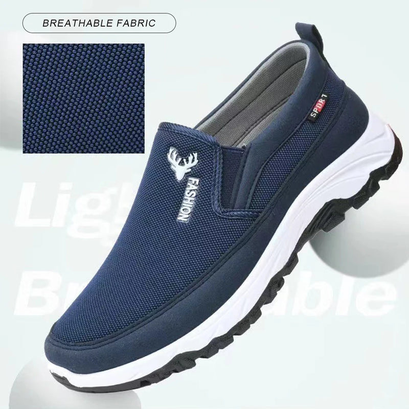 Heren Wandelschoenen Zwart Ademend Mesh - Outdoor Comfort