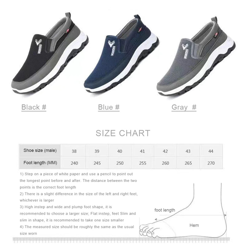 Heren Wandelschoenen Zwart Ademend Mesh - Outdoor Comfort