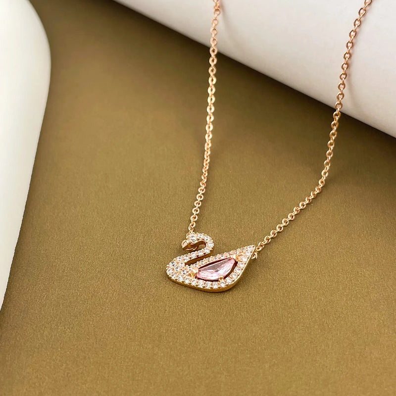 Koperen Zwaanketting voor Vrouwen – Elegante Sleutelbeenketting voor Diverse Gelegenheden en Sieraden Collectie 1