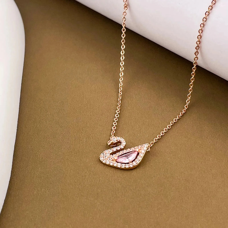 Koperen Zwaanketting voor Vrouwen – Elegante Sleutelbeenketting voor Diverse Gelegenheden en Sieraden Collectie 2