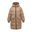 Lange Dames Jas Winter – Gewatteerde Oversize Parka met Capuchon en Dikke Voering 0
