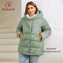 Lange Gewatteerde Winterjas Dames met Capuchon - Plus Size Beschikbaar voor Extra Warmte 9