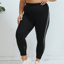 Plus Size Yoga Broek Hoge Taille - Mesh Inzetten Fitness