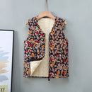 Plus Size Katoenen Mouwloos Vest met Bloemenpatroon voor Dames – Comfortabele Casual Outfit voor Herfst en Winter 4