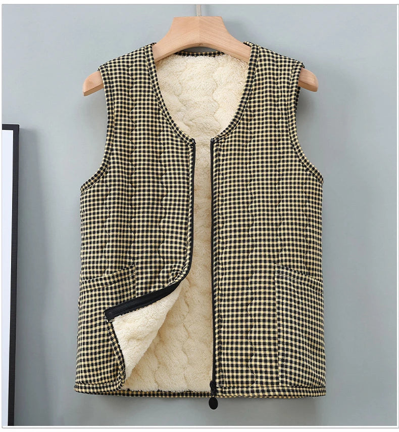 Plus Size Katoenen Mouwloos Vest met Bloemenpatroon voor Dames – Comfortabele Casual Outfit voor Herfst en Winter 6