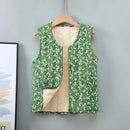 Plus Size Katoenen Mouwloos Vest met Bloemenpatroon voor Dames – Comfortabele Casual Outfit voor Herfst en Winter 8