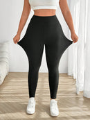 Plus Size Sportlegging Dames High Waist met Zakken voor Sport en Yoga – Flatterend en Comfortabel-3
