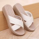 Dames Sandalen met Hak van Leer – Casual Open Teen Wedge Sandalen met 3,5 cm Hak voor Zomeruitjes-5