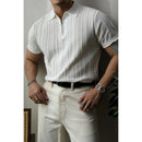 Slim Fit Poloshirt Heren met Rits - Casual Korte Mouwen in Ademend Materiaal - Zomerstijl-1