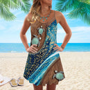 Dames Zomer Geprinte Mini Jurk