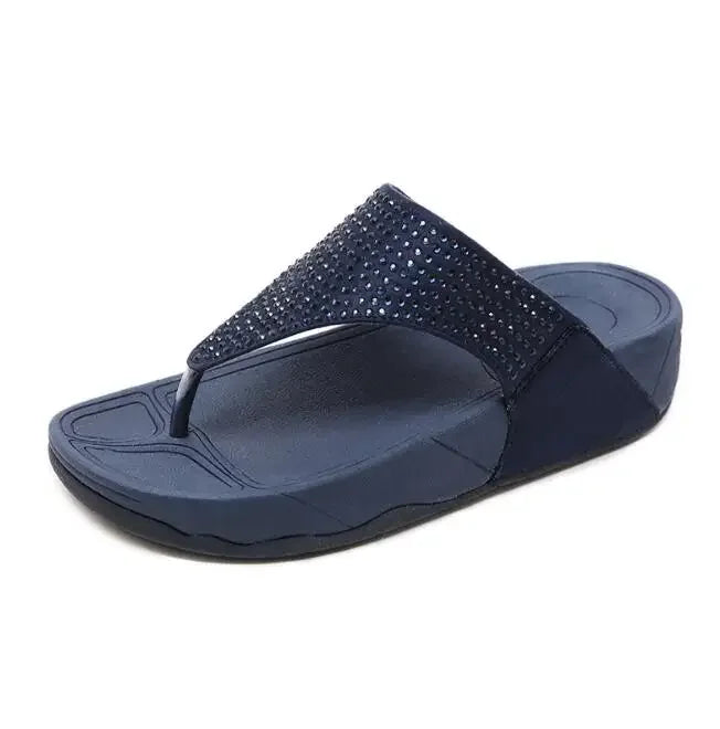 Luxe Dames Slippers met Strass – Comfortabele Platform Sandalen voor Zomeruitjes en Stranddagen-5