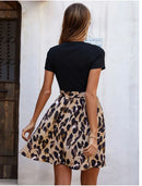 Mini Jurk met Luipaardprint en Korte Mouwen voor Vrouwen – Zomer Jurk Mini in 3 Kleuren-4