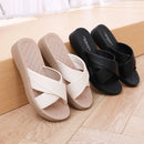 Dames Sandalen met Hak van Leer – Casual Open Teen Wedge Sandalen met 3,5 cm Hak voor Zomeruitjes-1