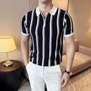 Variant image for Korte Mouwen Polo Shirt Heren met Rits – Ademend Casual Poloshirt voor Zomer-4