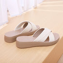 Dames Sandalen met Hak van Leer – Casual Open Teen Wedge Sandalen met 3,5 cm Hak voor Zomeruitjes-4