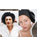 Satijnen Slaapmuts voor Vrouwen – Brede Rand en Zacht Elastisch Bandje voor Haarverzorging tijdens het Slapen