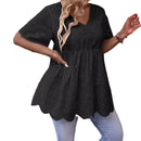 V-hals A-lijn Midi Jurk Dames van Kant - Elegante Zwarte Midi Jurk voor Bruiloft en Speciale Gelegenheden-5