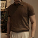 Variant image for Slim Fit Poloshirt Heren met Rits - Casual Korte Mouwen in Ademend Materiaal - Zomerstijl-26