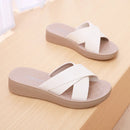 Dames Sandalen met Hak van Leer – Casual Open Teen Wedge Sandalen met 3,5 cm Hak voor Zomeruitjes-3