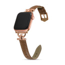 Slanke Leren Apple Watch-band