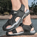 Luxe Leren Zomer Sandalen Dames met Antislipzool en Platte Zolen – Casual Comfort Schoenen voor Senioren-3