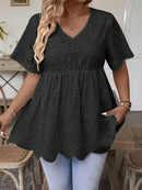 Variant image for V-hals A-lijn Midi Jurk Dames van Kant - Elegante Zwarte Midi Jurk voor Bruiloft en Speciale Gelegenheden-1