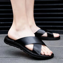 Leren Heren Slippers – Italiaanse Slip-On Sandalen voor de Zomer, Maten 38-47, Comfortabele Pasvorm-2